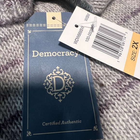 Democracy Gray Sweater Long Sleeve - Picture 7 of 13